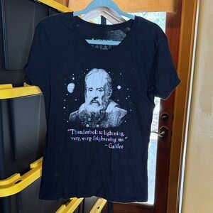 Headline Shirts Black Galileo Queen Short Sleeve 100% Cotton Tee Size XL